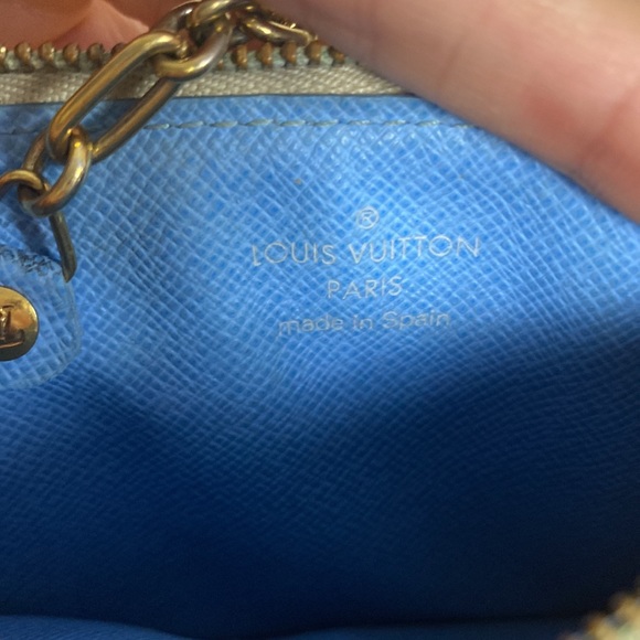 Louis Vuitton White Multicolor Pochette Cles Key Pouch - Picture 5 of 9